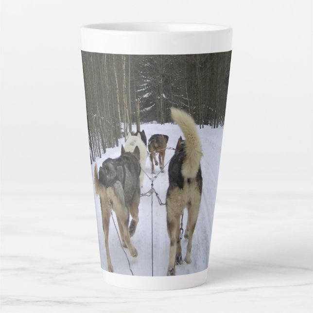 Taza De Café Latte Derrame de perro en Quebec, Canadá (Anverso)