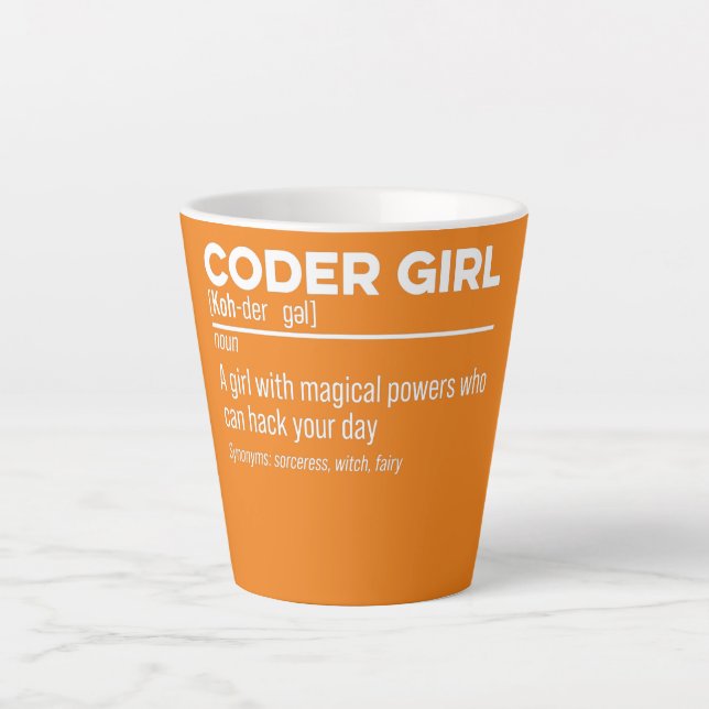 Taza De Café Latte Desarrollador de software nuevo de definición de C (Anverso)