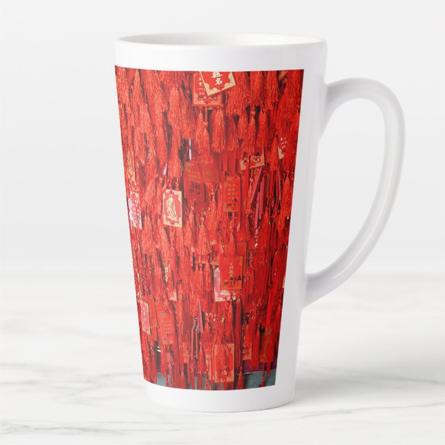 Taza De Café Latte Deseos rojos (Derecha)