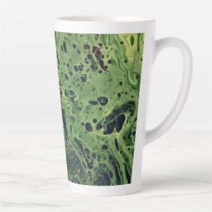 Taza De Café Latte Desvanecerse 2 Verde Manchado