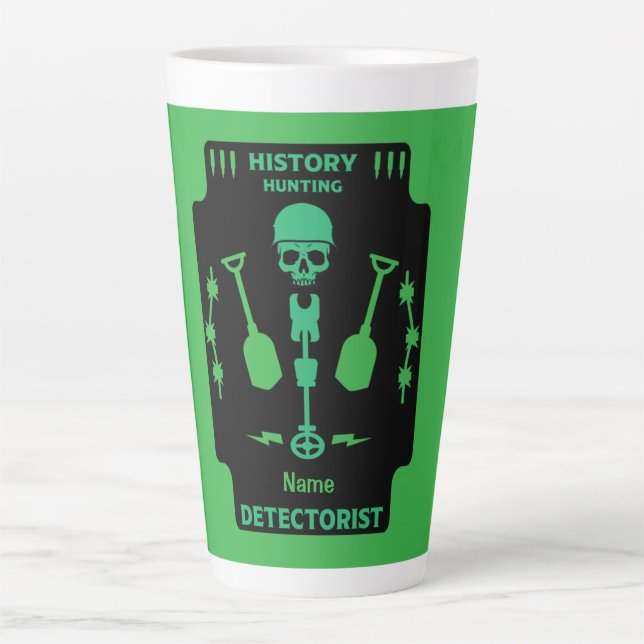 Taza De Café Latte Detectores metalizado (Anverso)