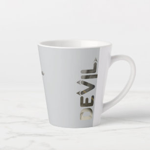 Taza De Café Latte DEVIL Latte Mug Resumen Decoración Interior Negro