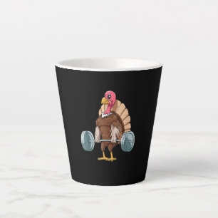 Taza De Café Latte Día de Acción de Gracias en Turquía, levantamiento