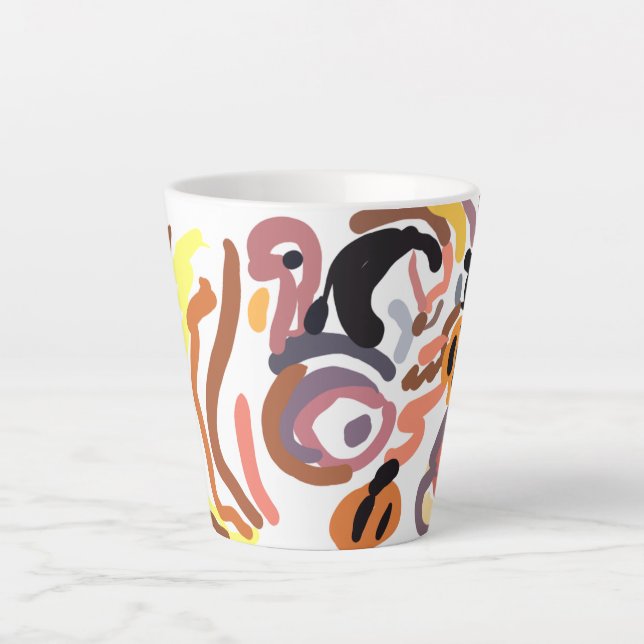 Taza De Café Latte Día de Acción de Gracias otoño (Anverso)
