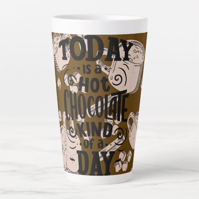 Taza De Café Latte Día de Chocolate Caliente (Anverso)