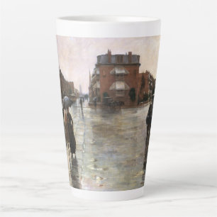 Taza De Café Latte Día de la Lluvia, Boston por Frederick Childe Hass