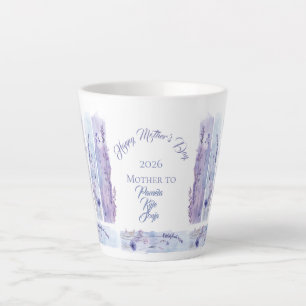 Taza De Café Latte Día de la Madre 2026 Pinceladas Flores Silvestres