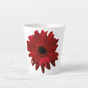 Taza De Café Latte Día de la Madre de la Gerbera Roja