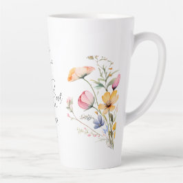 Taza De Café Latte Día de las Madres de Watercolor Meadow