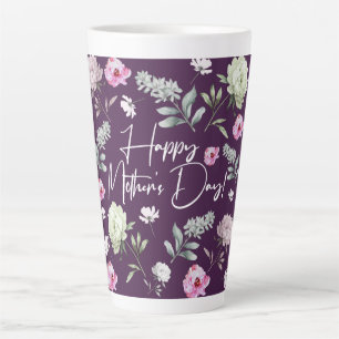 Taza De Café Latte Día de las madres florales