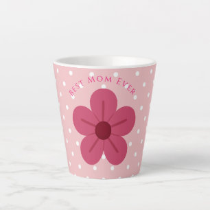 Taza De Café Latte Día de las Madres, Mejor Mamá del Mundo, Elegante,