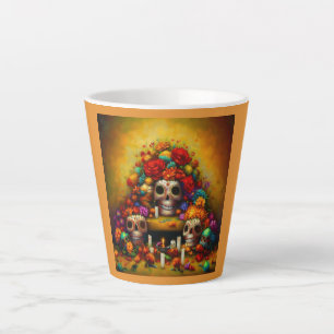 Taza De Café Latte Día de los Muertos 1