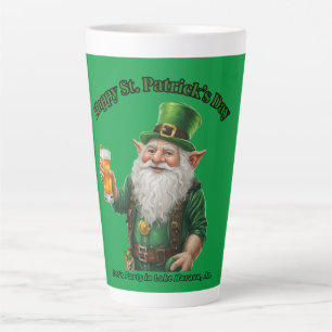 Taza De Café Latte Día de San Patricio en el Lago Havasu, Az.