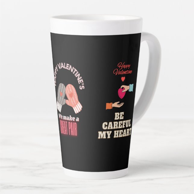 TAZA DE CAFÉ LATTE DÍA DE SAN VALENTÍN (Ángulo derecho)