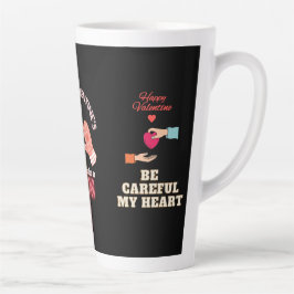 TAZA DE CAFÉ LATTE DÍA DE SAN VALENTÍN