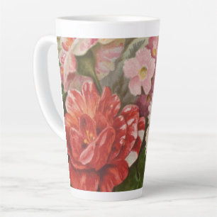 Taza De Café Latte Día de San Valentín antiguo, L. Prang & Co., 1882