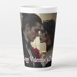 Taza De Café Latte Día de San Valentín de Pasión Eterna