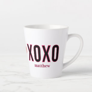 Taza De Café Latte Día de San Valentín simple de Xoxo Workout Cute