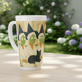 Taza De Café Latte Día de Spa de Bruja Humor Divertido 