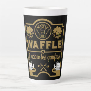 Taza De Café Latte Día de Waffle