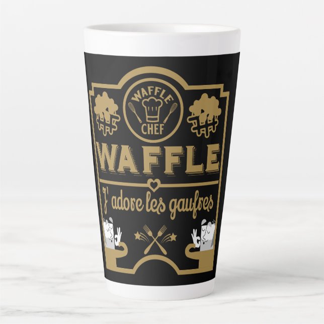 Taza De Café Latte Día de Waffle (Anverso)