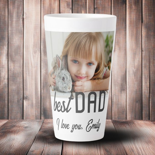 Taza De Café Latte Día del mejor padre fotográfico (Subido por el creador)