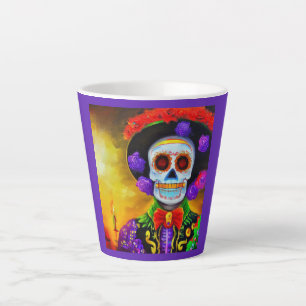 Taza De Café Latte Día del Muerto 1