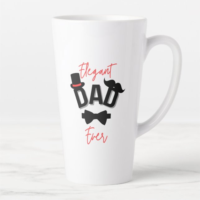 Taza De Café Latte Día del Padre Elegante (Derecha)