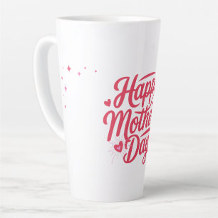 Taza De Café Latte día feliz de la madre hermoso diseño