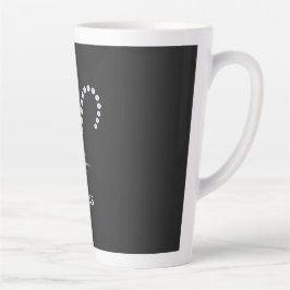 Taza De Café Latte Diamantes Brillantes Símbolo de Aries 