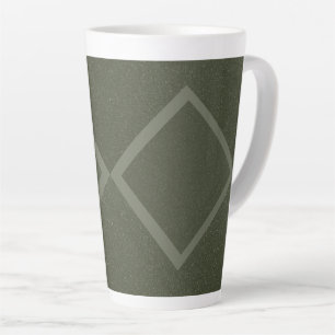 Taza De Café Latte Diamond Moss Textura Verde Latte Mug