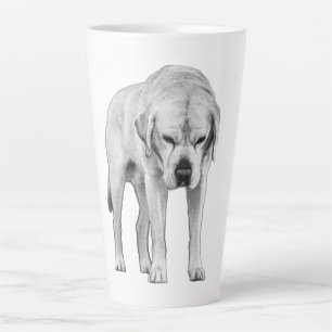 Taza De Café Latte Dibujado a la sombra