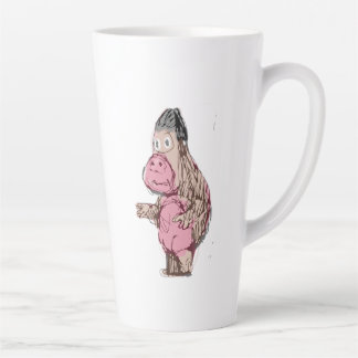 Taza De Café Latte Dibujo divertido de mono y simio de dibujos animad