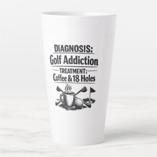Taza De Café Latte Dicho divertido de golf para golfista 