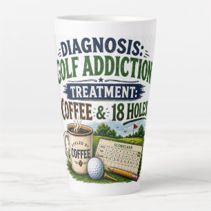Taza De Café Latte Dicho divertido de golf para golfista 