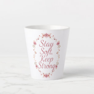 Taza De Café Latte Dicho elegante de amor propio y resiliencia