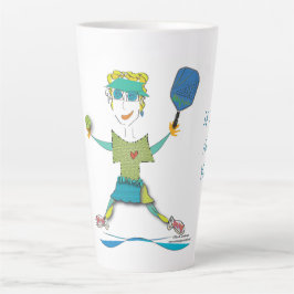 Taza De Café Latte 'Didi' - Pickleball Latte Mug
