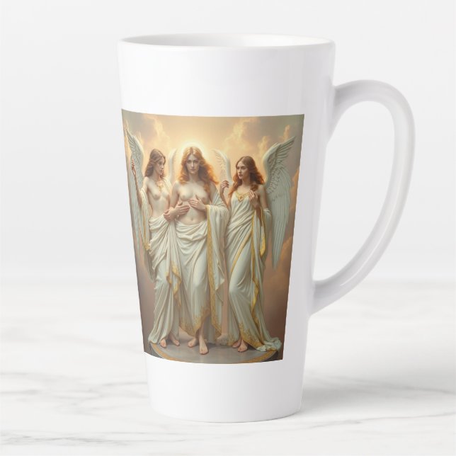 Taza De Café Latte „Die drei heiligen Schutzengel“ (Derecha)