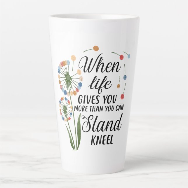 Taza De Café Latte Diente de León Inspirador (Anverso)