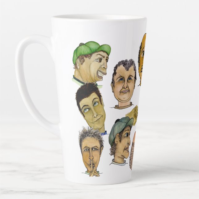 Taza De Café Latte Diez chicos graciosos y graciosos en un Tall de 17 (Izquierda)