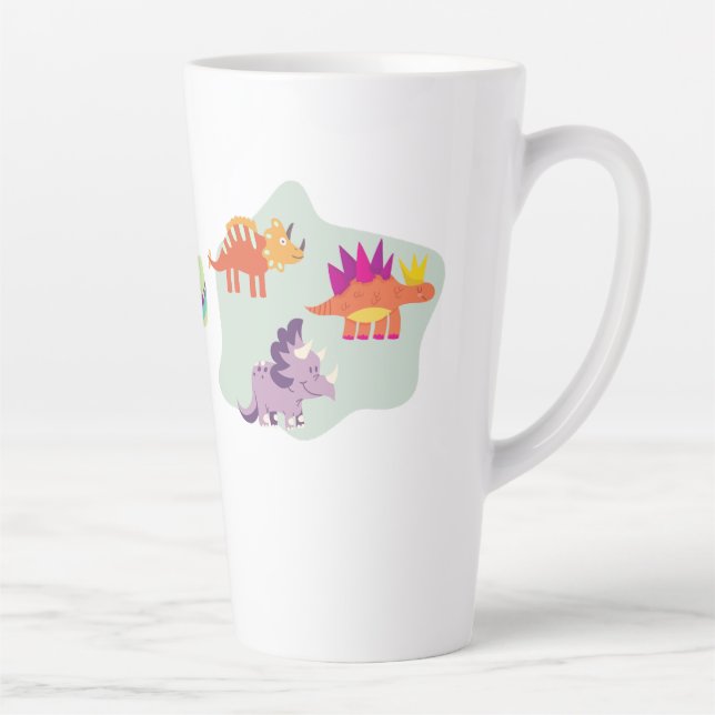 Taza De Café Latte Dinosaurio (Derecha)