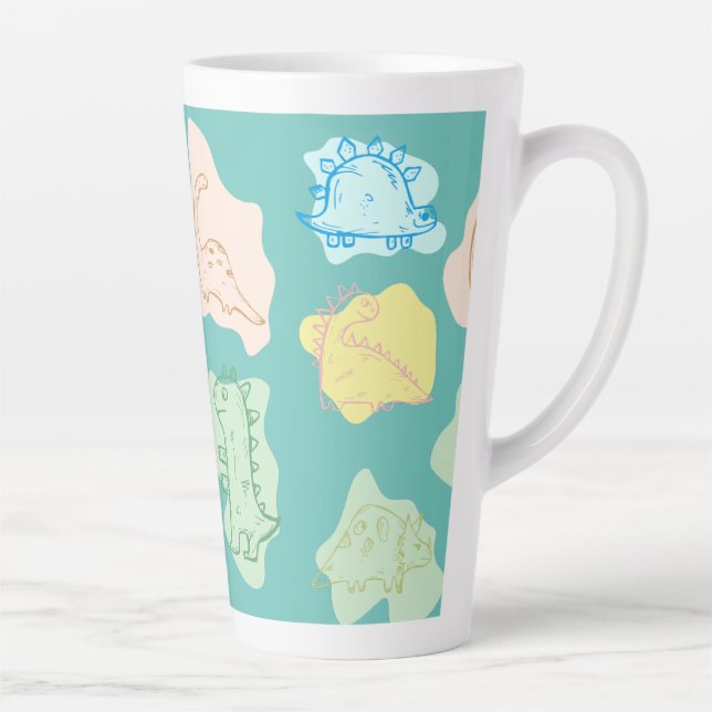 Taza De Café Latte dinosaurio (Derecha)
