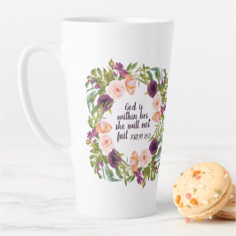 Taza De Café Latte Dios de la Biblia cristiana está dentro de ella