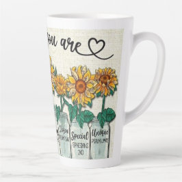 Taza De Café Latte Dios dice que eres