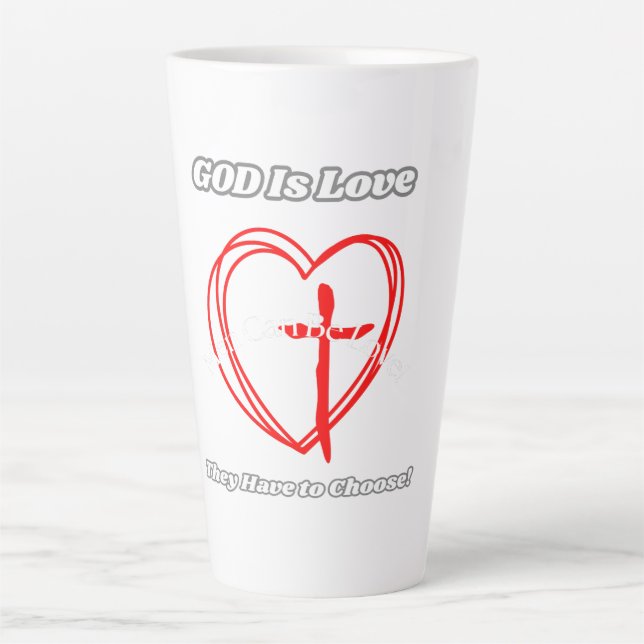 Taza De Café Latte Dios Es Amor. (Anverso)