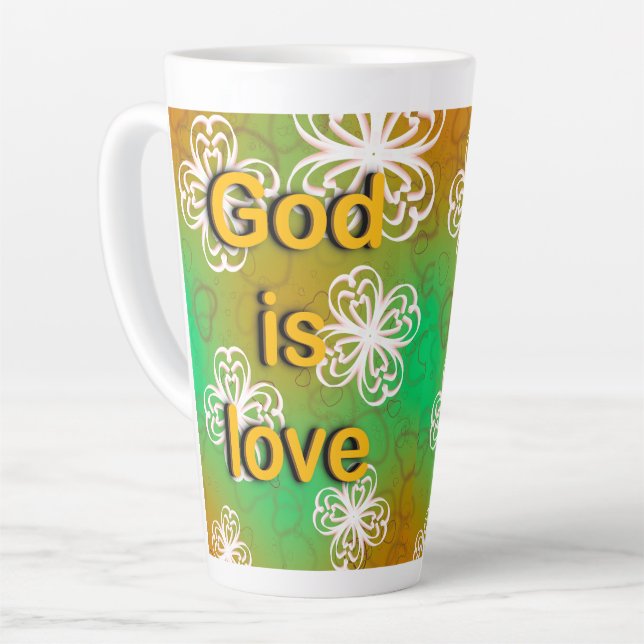 Taza De Café Latte Dios es amor (Ángulo izquierdo)