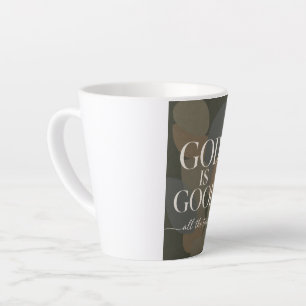 Taza De Café Latte DIOS ES BUENO Cristiano