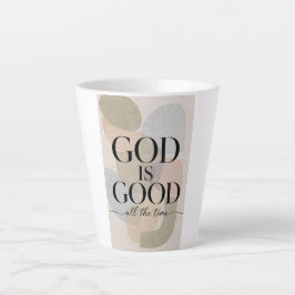 Taza De Café Latte DIOS ES BUENO | Cristiano