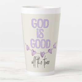 Taza De Café Latte Dios es bueno todo el tiempo