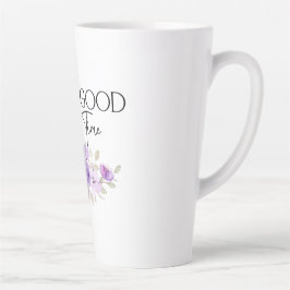 Taza De Café Latte Dios es bueno todo el tiempo Christian Cita Flor